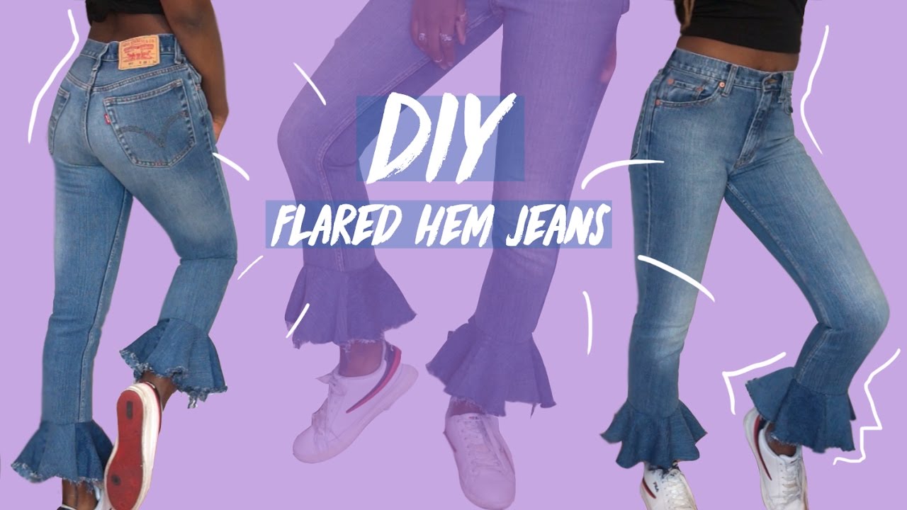 DIY Distressed flared hem jeans | FASHION FIX EP 8 | Birabelle