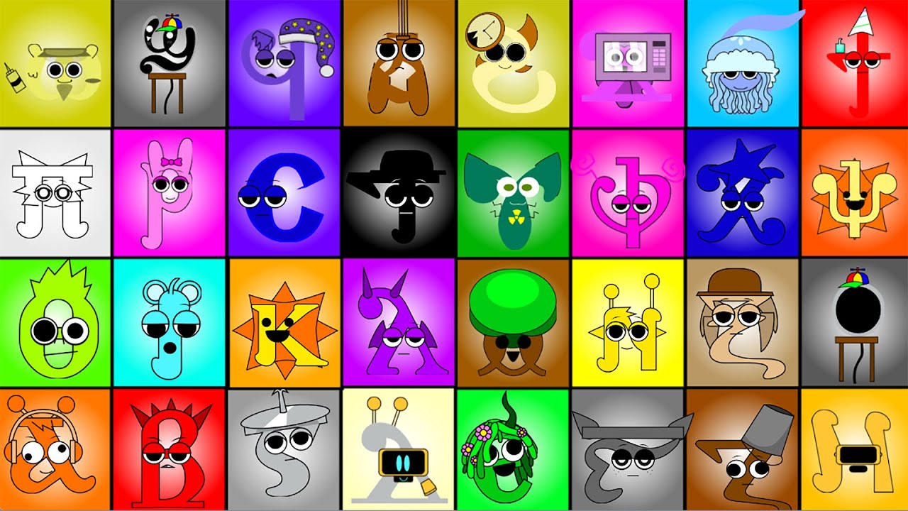 Sprunki Lowercase Coptic Alphabet Lore Band | Compilation Incredibox #sprunki #incredibox #alphabet