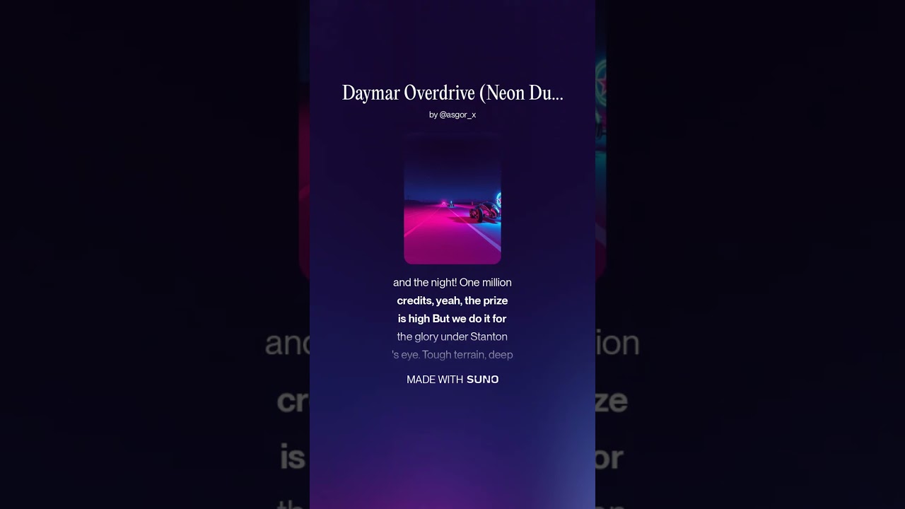 Daymar Overdrive (Neon Dust Mix) - Sweet Baroon short