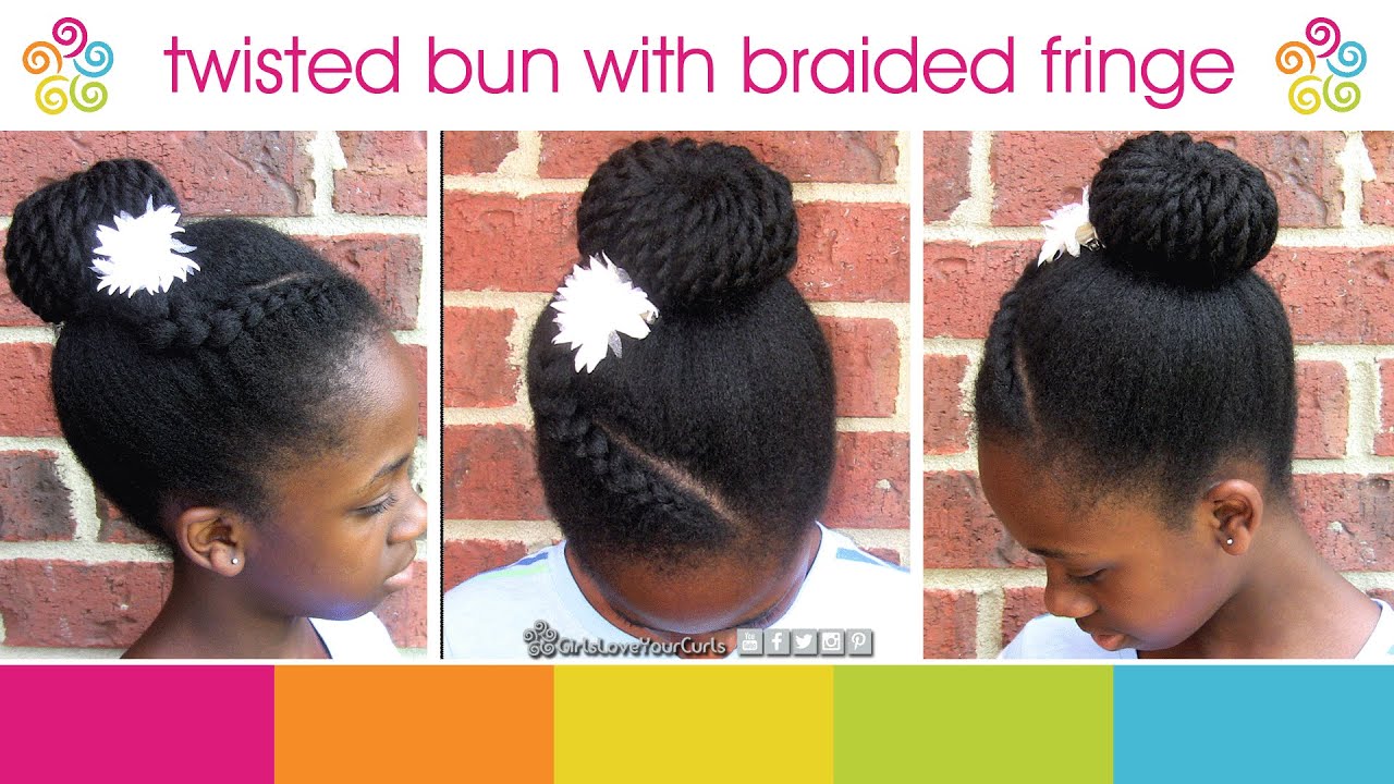 ♥ 62 ♥ Twisted Bun with Braided Fringe Tutorial