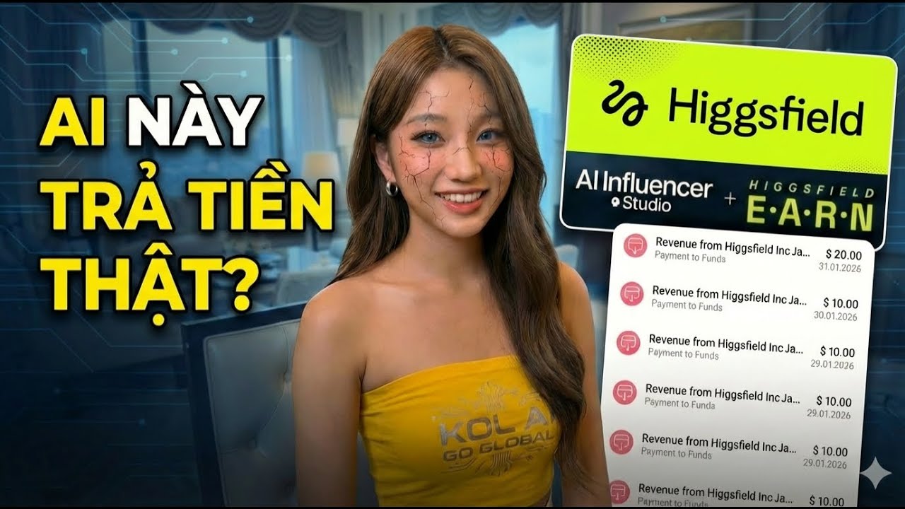 Mình kiếm tiền với Higgsfield EARN như nào? Hướng dẫn tạo AI Video  