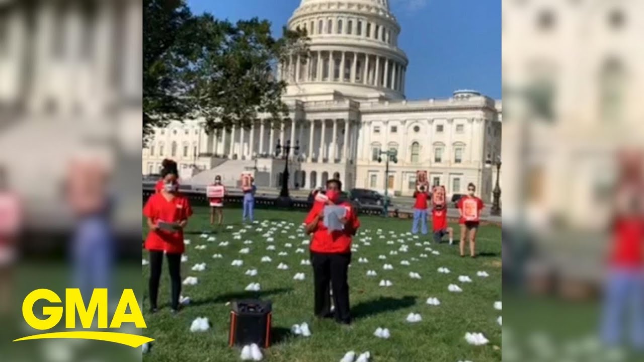 Nurses urge the Senate to pass the HEROES Act after over 160 have died from COVID-19