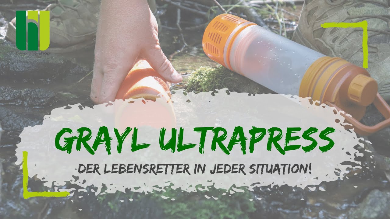 GRAYL ULTRAPRESS - Der Lebensretter in jeder Situation! Perfekt für Survival, Camping & Radtouren!