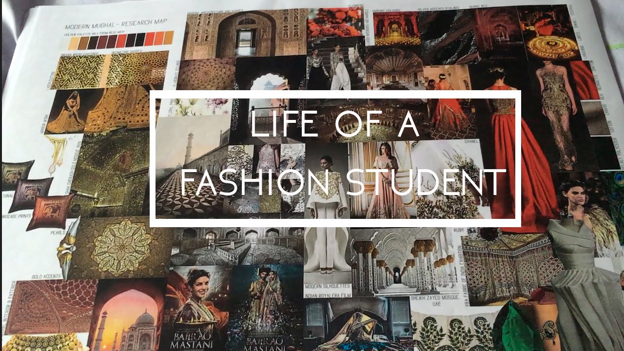 Designing, Moodboards, Exhibition, Fabric Sourcing and more! | Fashion Student Vlog