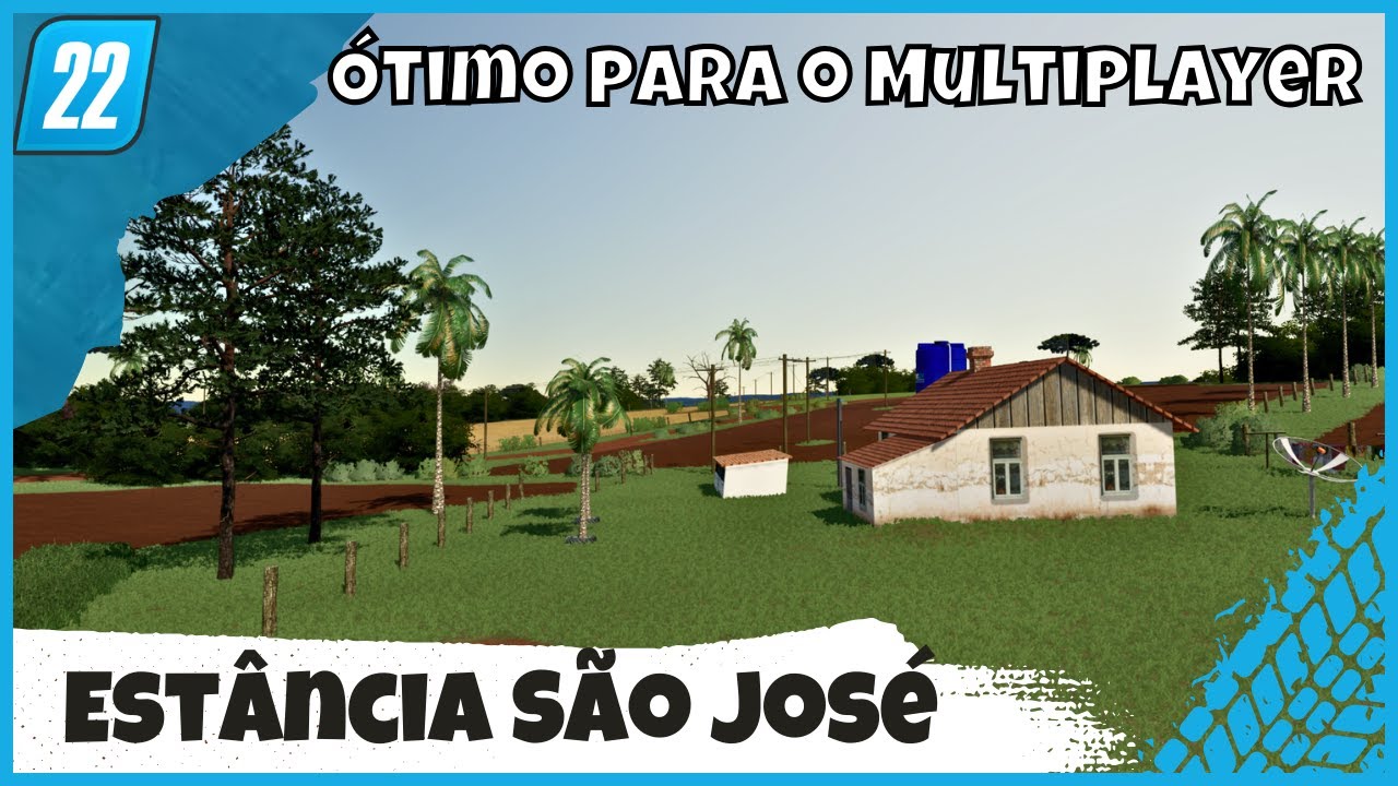 Mapa BR Est&acirc;ncia S&atilde;o Jos&eacute; com Culturas Adicionais e Alinhadas Farming Simulator 22