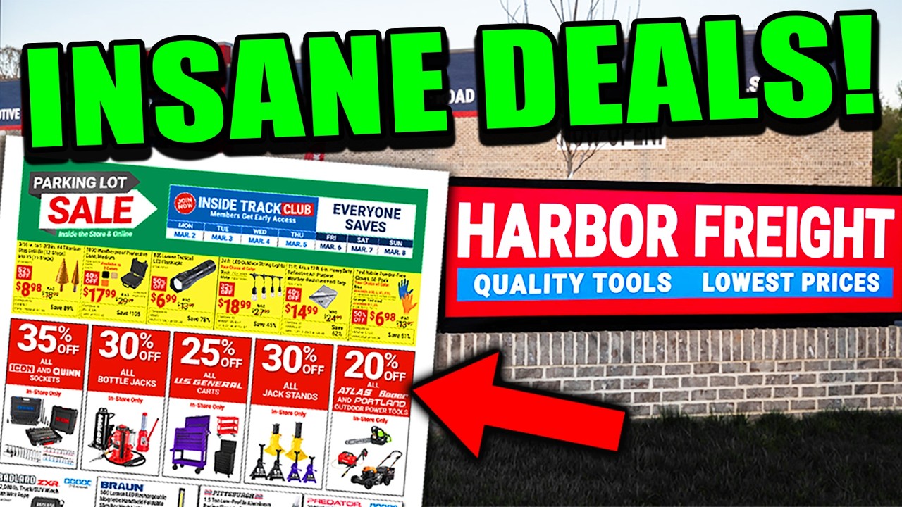 Harbor Freight March 2026 Parking Lot Sale — These Deals Are Insane!