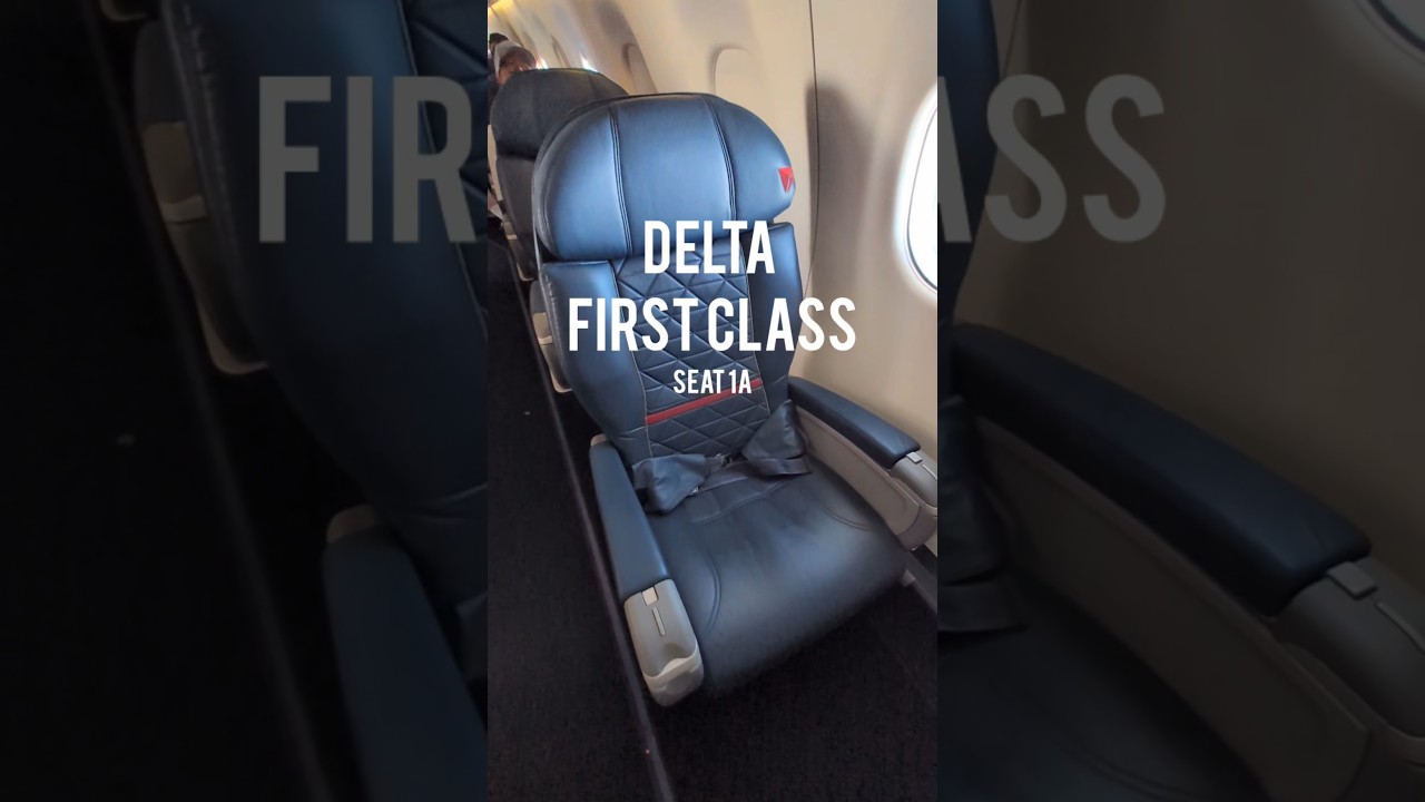 Delta First Class Seat 1A &mdash; Worth It? #delta #firstclass #airlinefood #travelshorts #deltaairlines