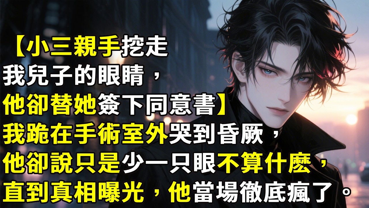 【小三親手挖走我兒子的眼睛，他卻替她簽下同意書】我跪在手術室外哭到昏厥，他卻說只是少一只眼不算什麽，直到真相曝光，他當場徹底瘋了。#心月言情 #故事頻道 #故事分享 #小說 #情感故事