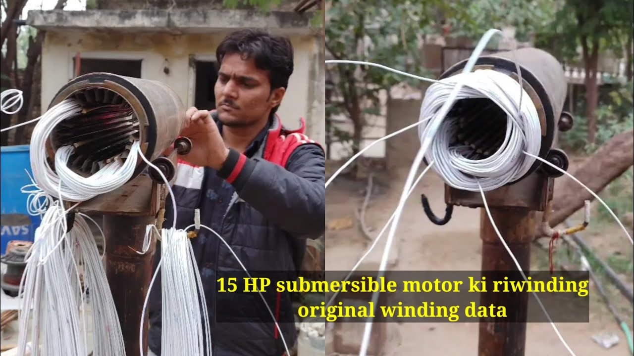 15 HP submersible motor ki winding step by step complete submersible motor ka original data