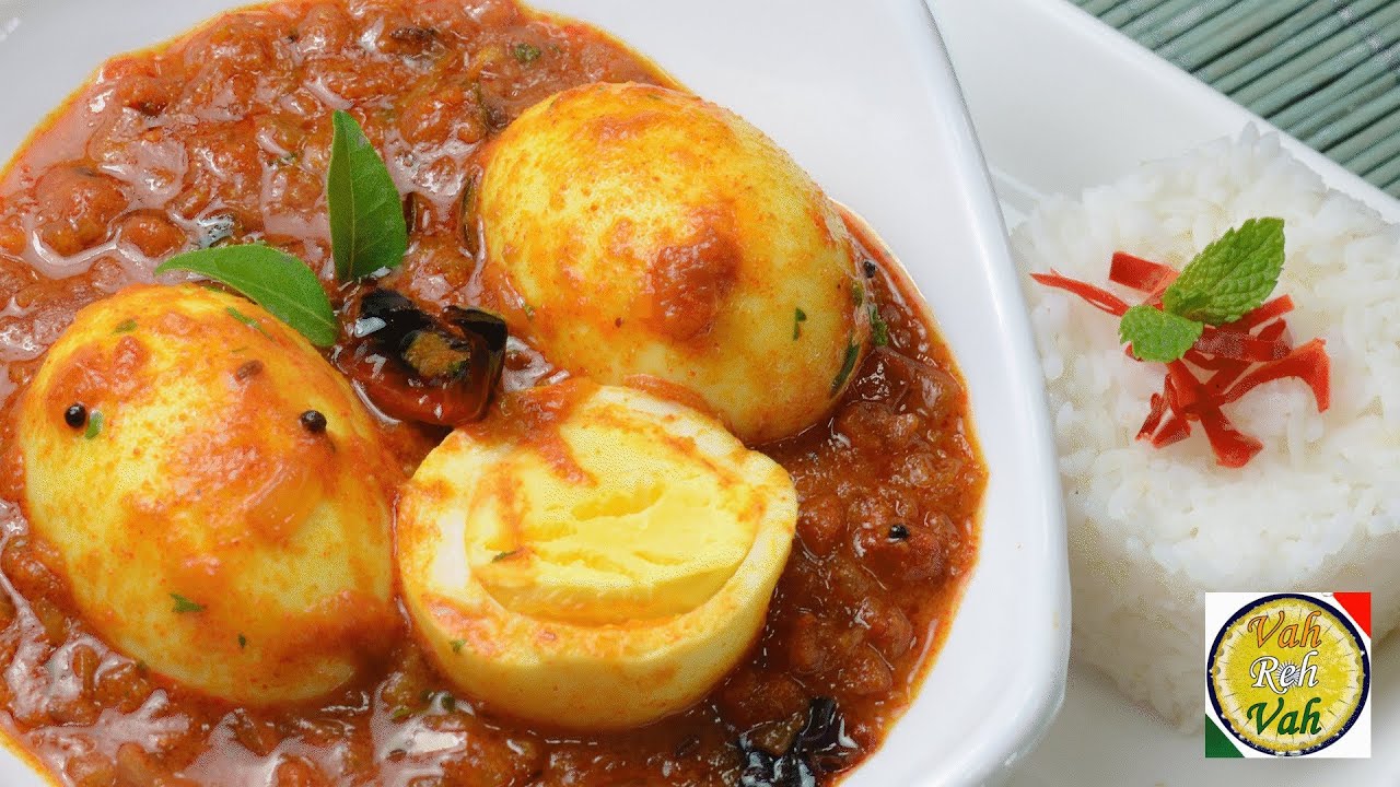 Simple Egg Curry with Pressure Cooked Onion Tomato Gravy - By Vahchef @ vahrehvah.com
