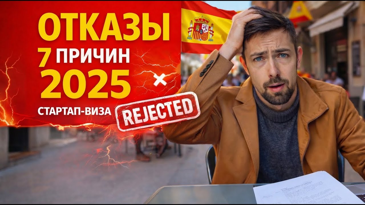 ❌ Почему 90% получают ОТКАЗ по стартап-визе в Испанию в 2025? | 7 ошибок, которые убивают заявку