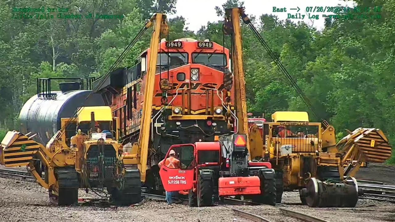 BNSF 6949 Traction Motor Replacement in the field – Rain or Shine!