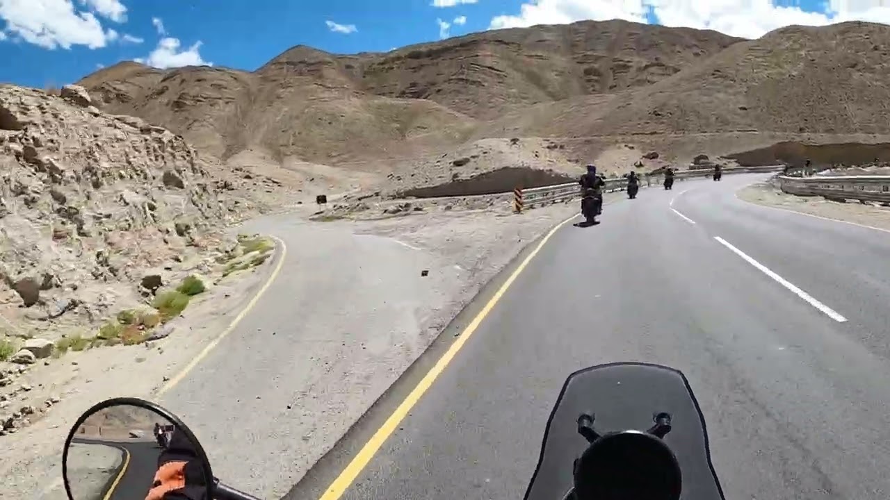 Riding to Magnetic Hill from Leh
