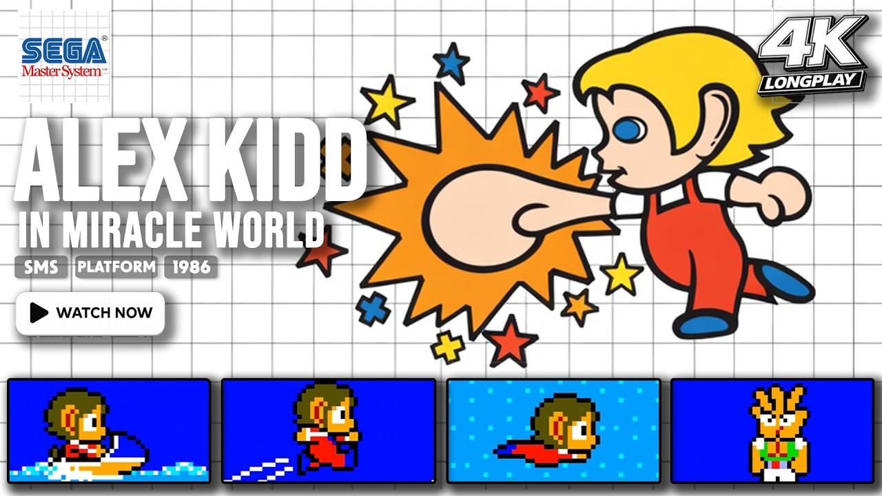 [SEGA Master System Longplay] Alex Kidd in Miracle World | Full Game Walkthrough | 4K