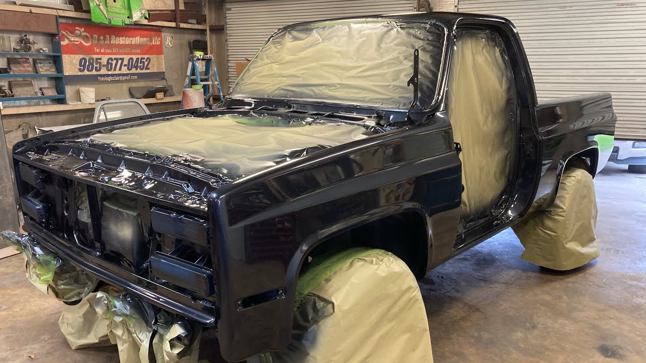 1989 Chevy K5 Blazer complete body paint job spray out. D&A Restorations