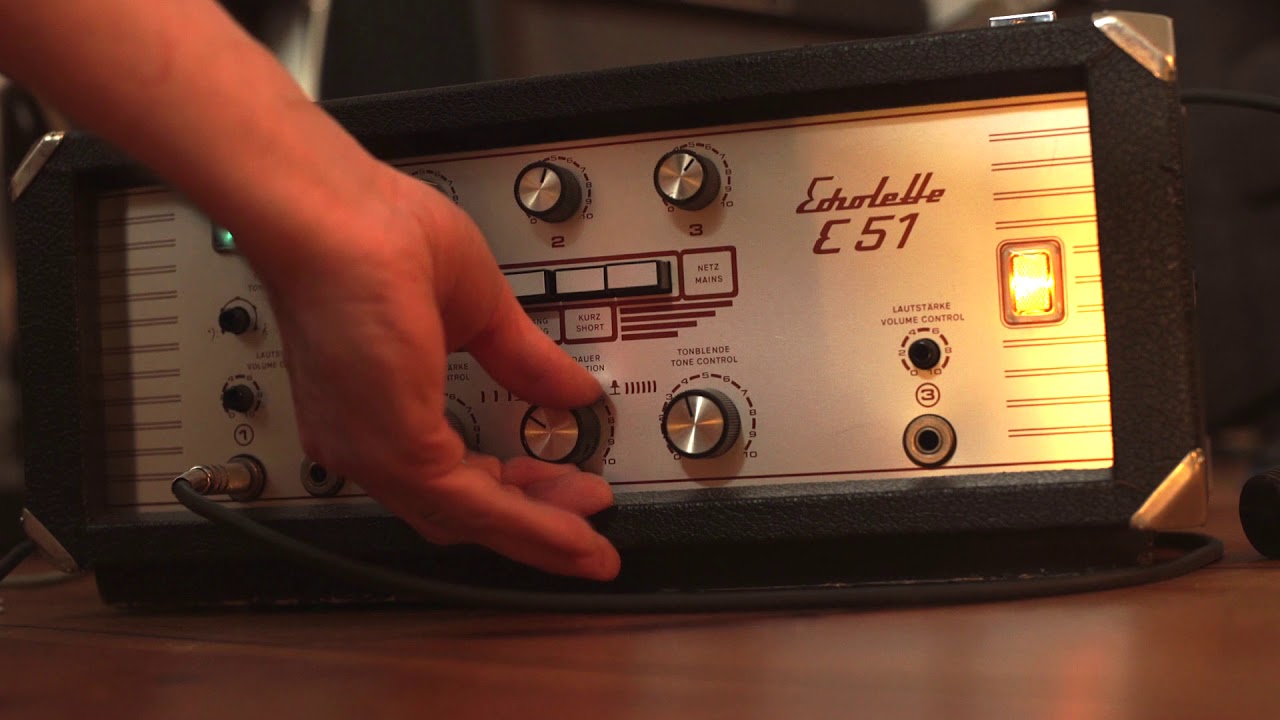 Demo vintage Echolette E51 tube tape delay - direct audio - no talking