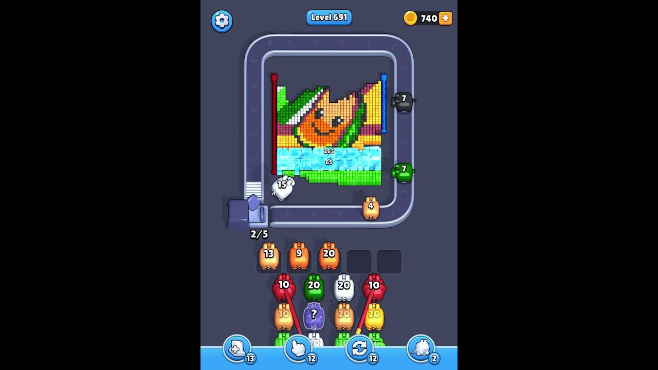 Pixel Flow level 691 solution 🤯🤯