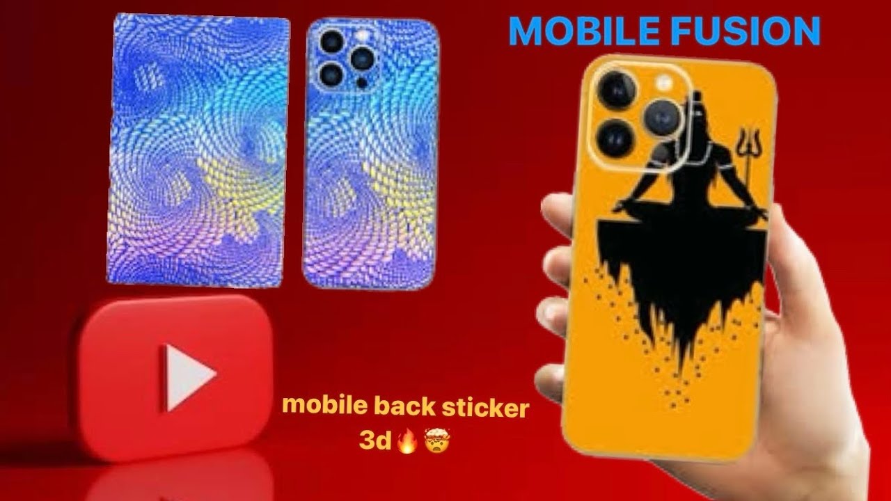 || How to make your own phone stickers? mobile back sticker 3d mobile stickers design || 🔥🤯