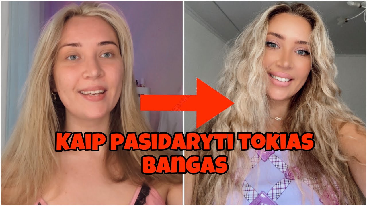 KAIP PASIDARYTI PLAUKŲ BANGAS, BE KARŠČIO! [ENG SUB]