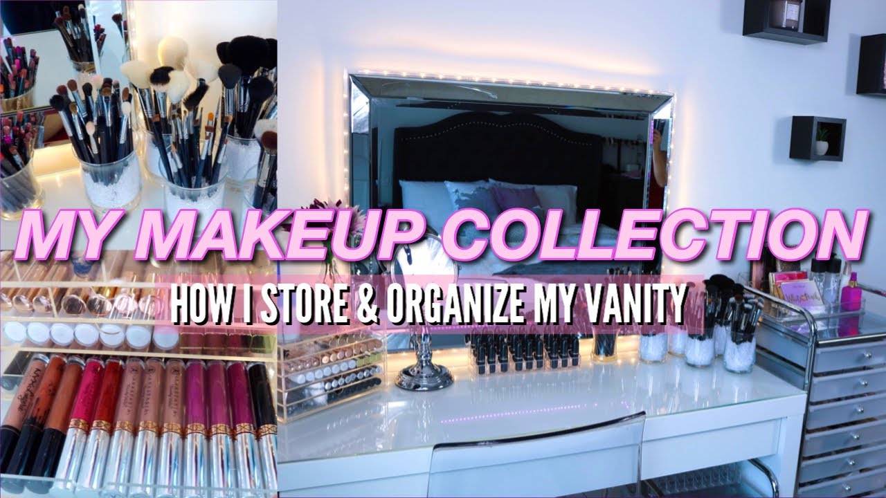 MY MAKEUP COLLECTION 2020  | VANITY TOUR | HOW I ORGANIZE AND STORE MAKEUP | HOW I CLEAN MY BRUSHES