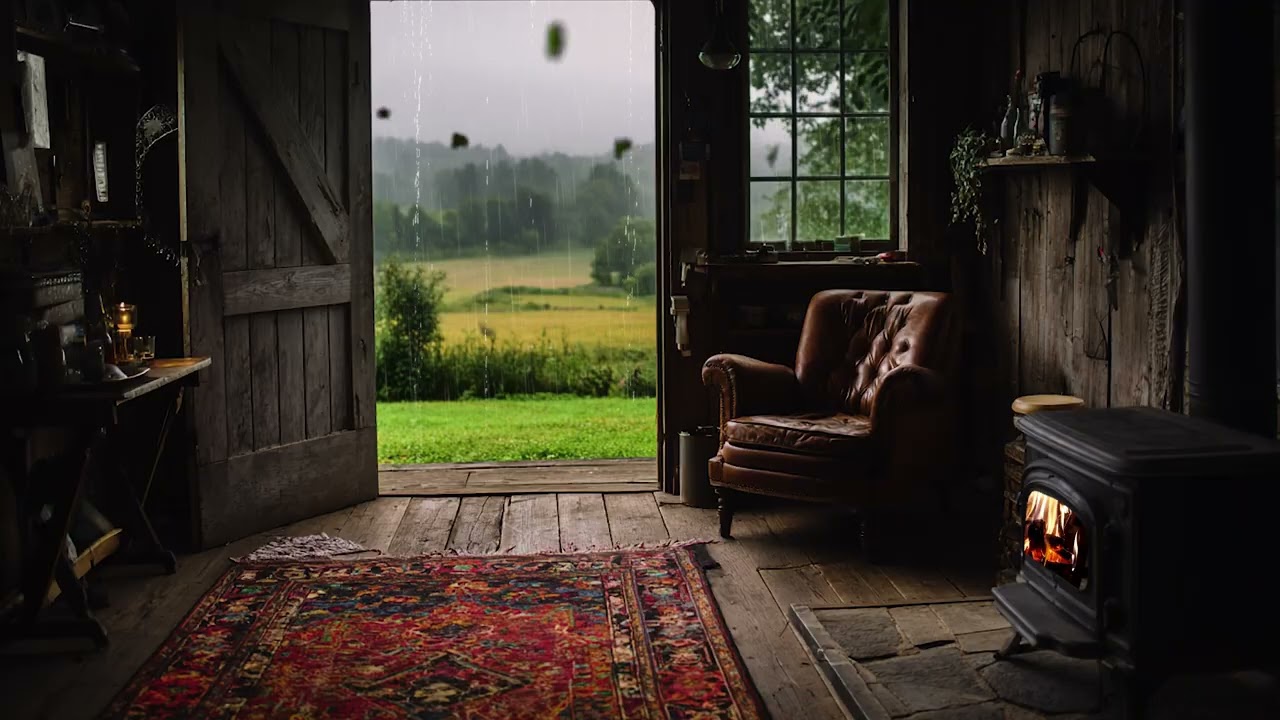 Summer Rain Window in Forest 🌧 Calm Countryside for Deep Sleep | Rainy Day Vibes for Relaxation