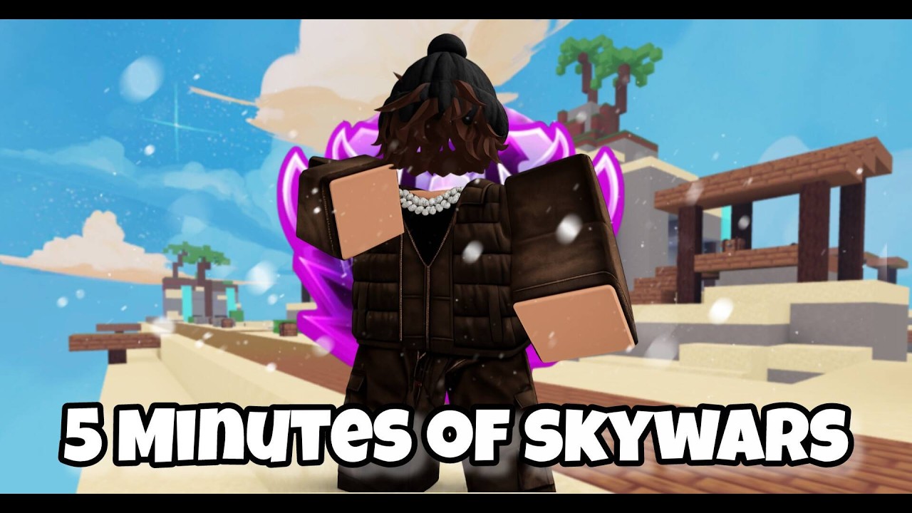 5 Minutes Of TRYHARD Skywars Gameplay! | Roblox Bedwars Gameplay