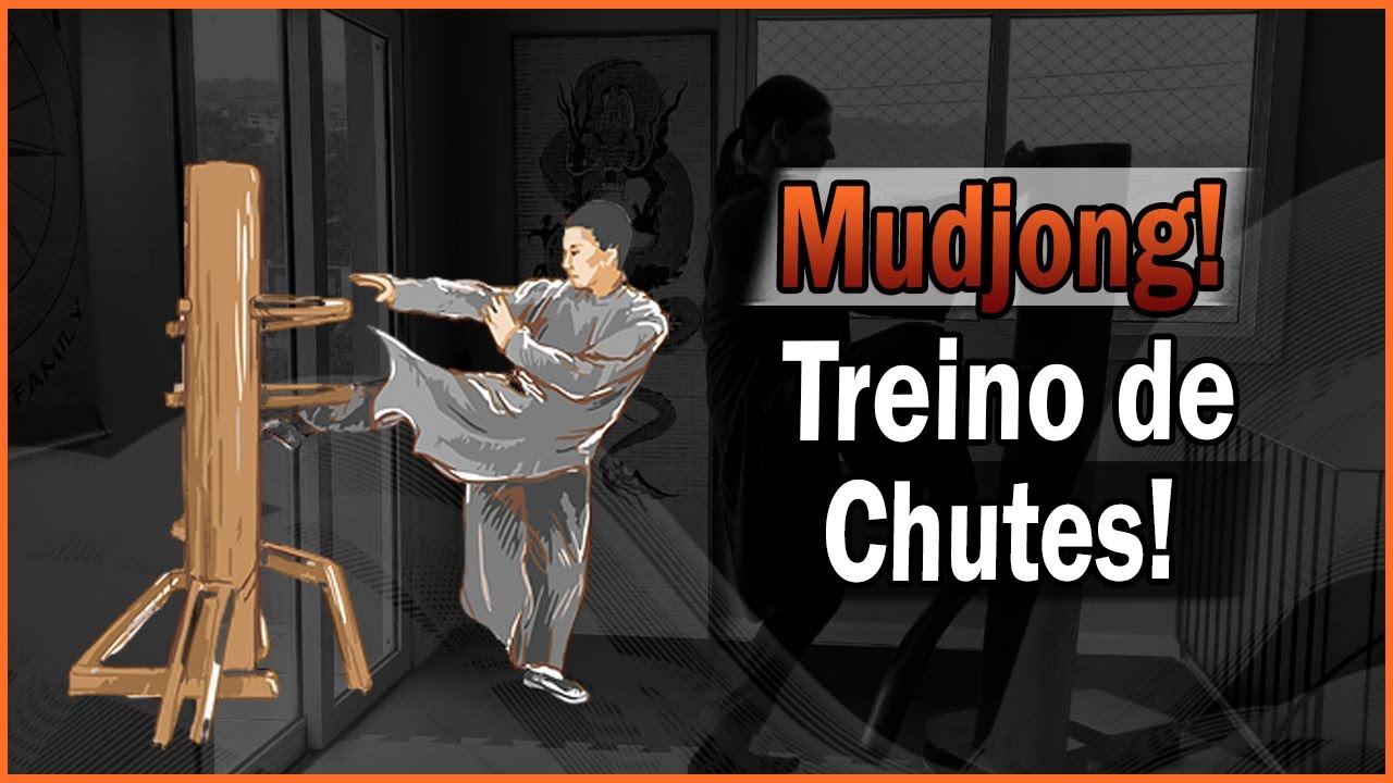 Treino de Chutes no Boneco de Madeira Kung Fu Wing Chun