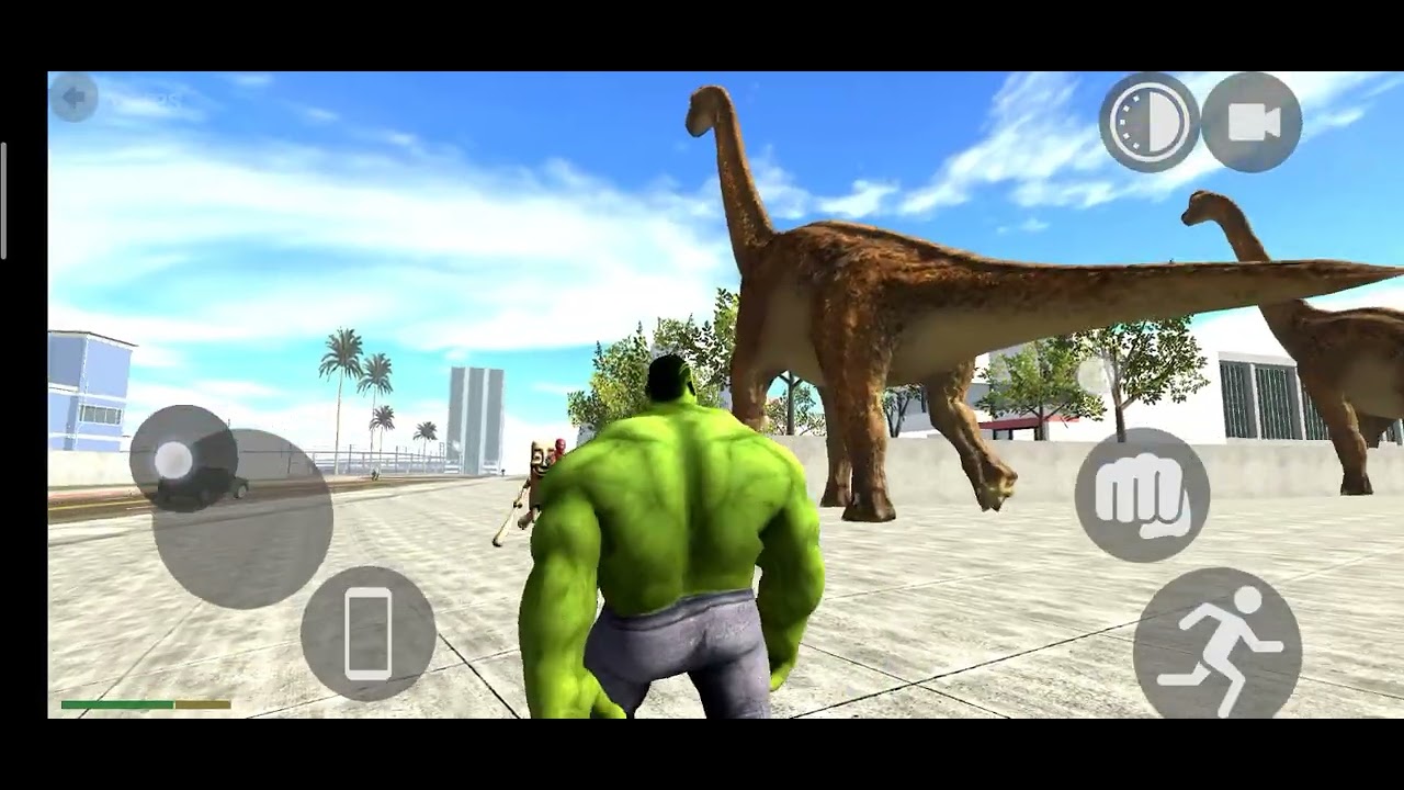 #Hulk ka pavar kitna hai 😎hulk ja rahe hai bahar ghumne aur bich mein dinosaur a gaya hai