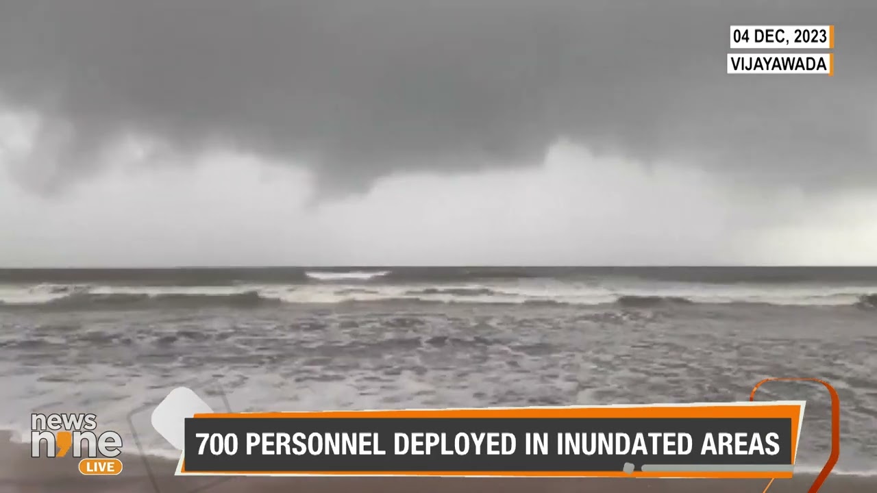 Breaking News: Severe Cyclonic Storm Michaung threatens Bapatla with powerful winds | News9