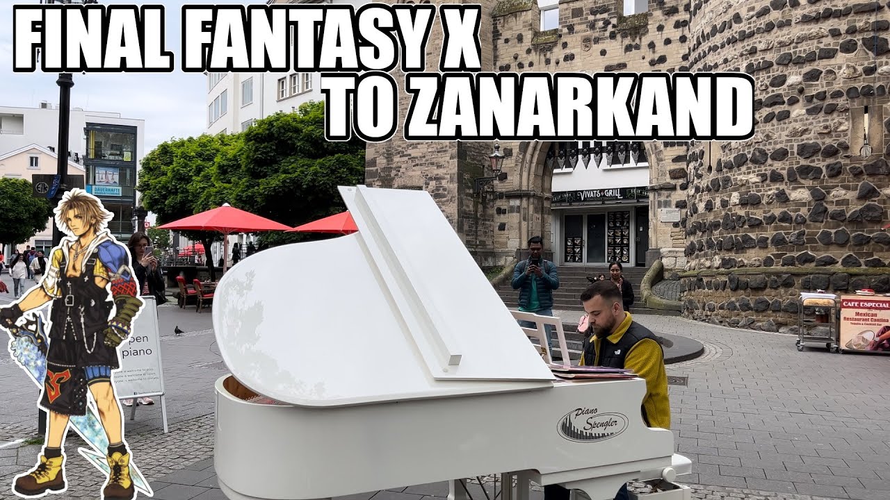 Final Fantasy X OST - TO ZANARKAND on a PUBLIC PIANO in Bonn