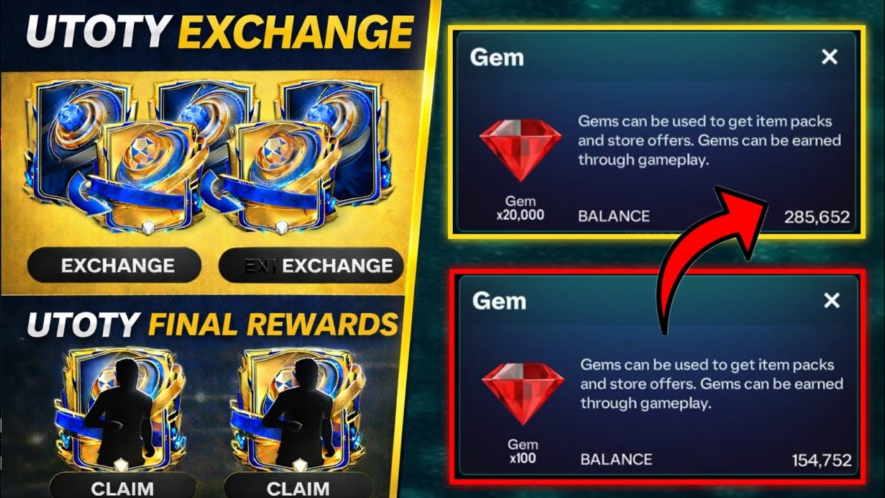HOW TO GET FREE GEMS ULTIMATE TOTY EXCHANGE EVENT LEAKS FINAL REWARDS UPDATE IN EA FC FIFA MOBILE 26