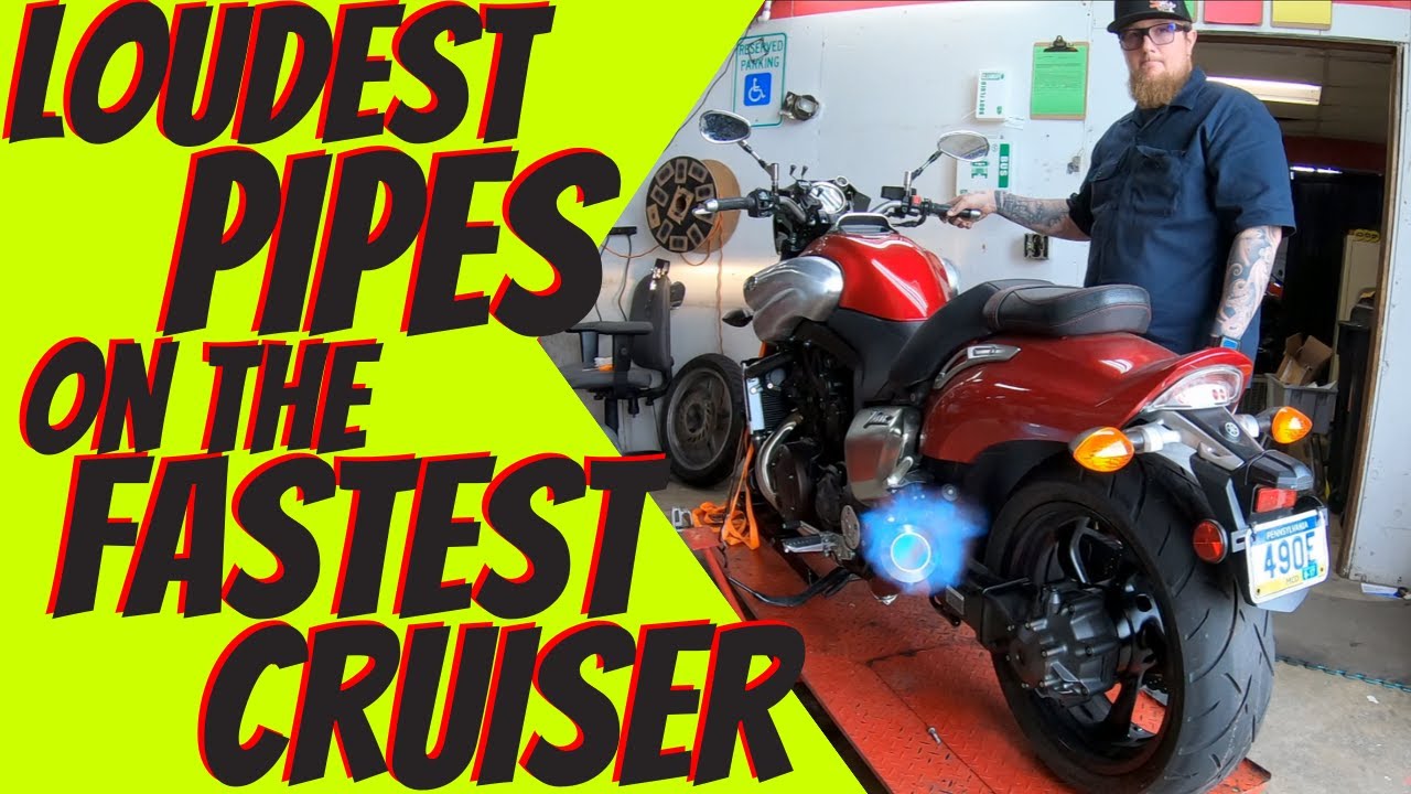 VMAX 1700 VOODOO Exhaust Before and AFTER! Loudest VMAX exhaust!
