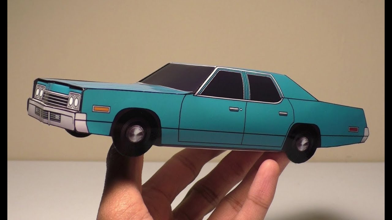 JCARWIL PAPERCRAFT 1974 Dodge Monaco (Building Paper Model Car)