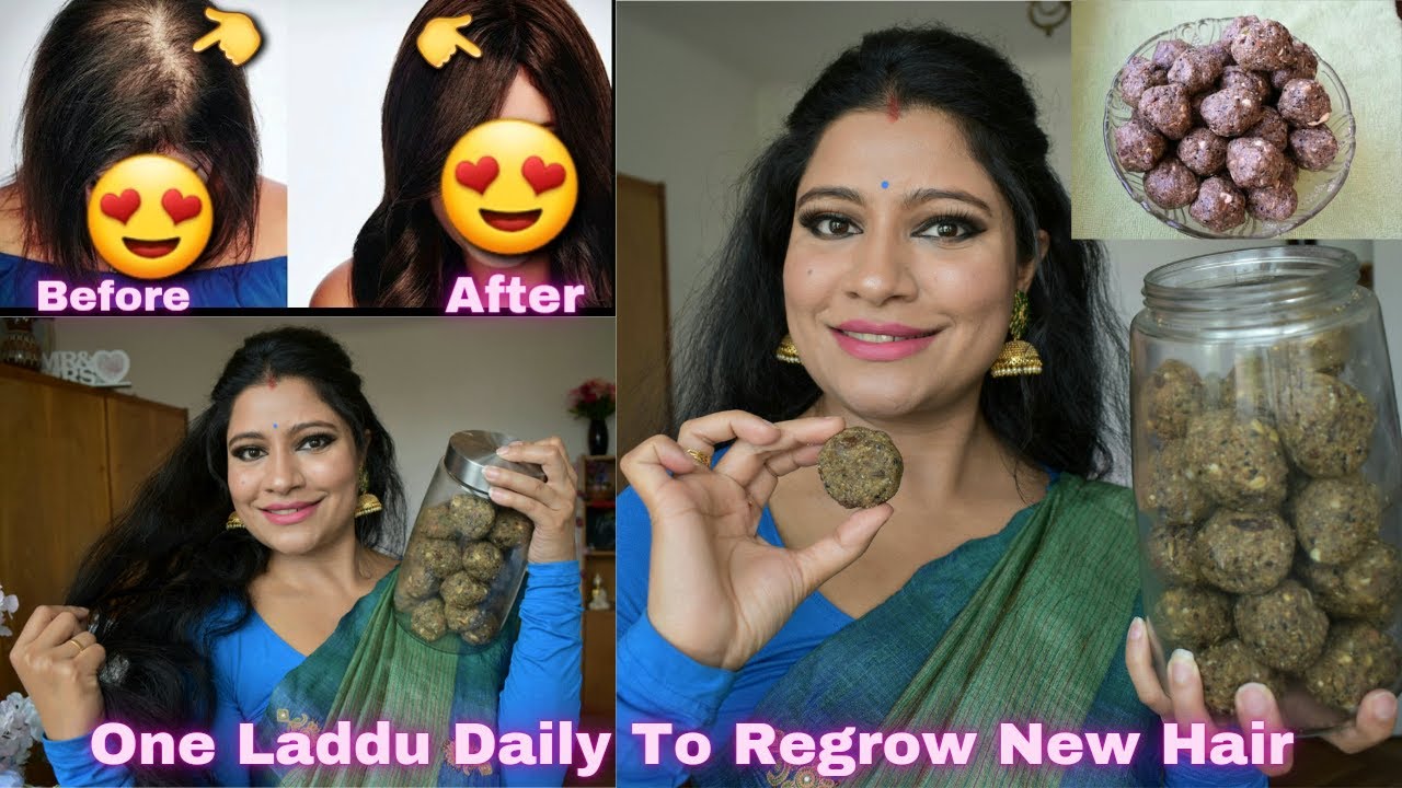 Eat One Laddu EveryDay To regrow New Hair And To reverse Premature Hair Greying नये बाल वापस उगायें