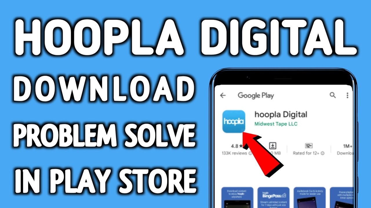 How to fix can't install HOOPLA Digital download problem solve in google play store