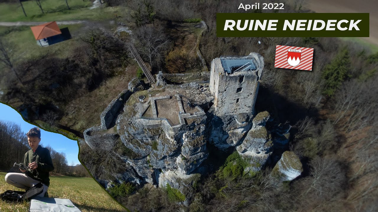 Die Sch&ouml;nheit Ruine Neideck hoch oben &uuml;ber dem Wiesenttal