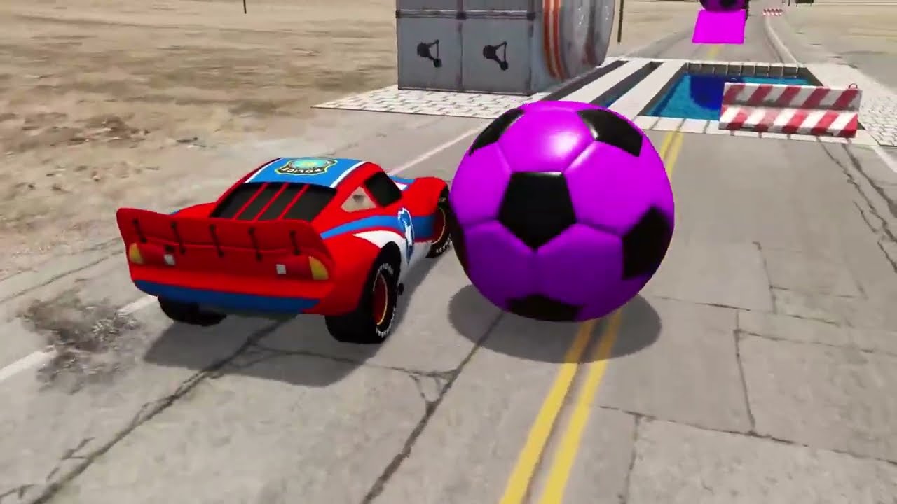 TRANSPORTING PIXAR CARS & FRUITS WITH COLORED & JOHN DEERE vs CLAAS vs TRACTORS - BeamNG.drive #962