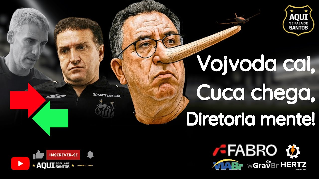 Cuca assume vaga de Vojvoda e diretoria se esconde em meio a crise na Vila Belmiro