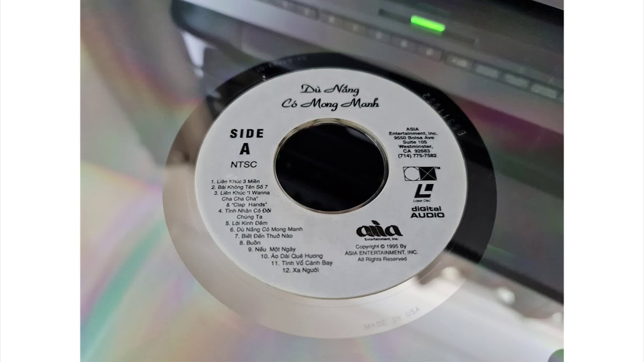 T.H.S Nhạc - dĩa laserdisc Asia Laser Karaoke Volume 7 - Dù Nắng Có Mong Manh