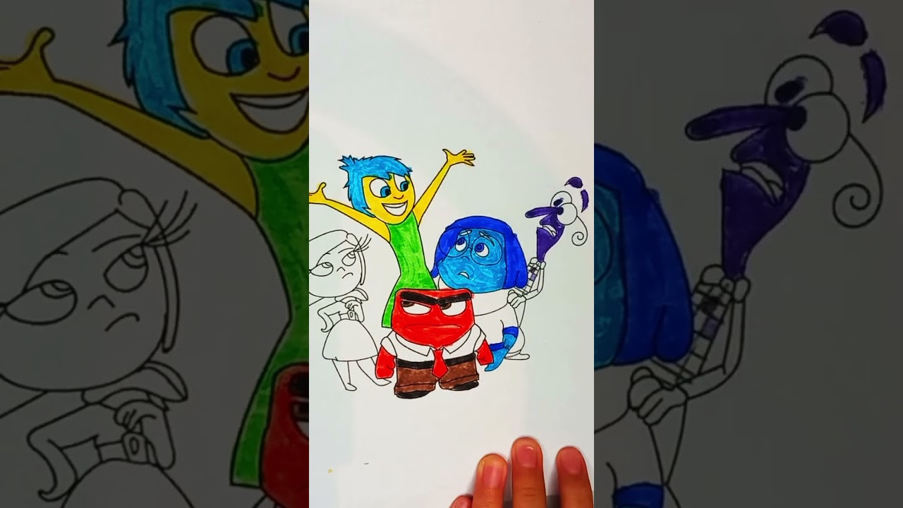 🎨🌈✨️Inside Out Fan Art:Coloring Your Favorite Emotions! #shorts #fyp #fypシ゚  #insideout2 #satisfying