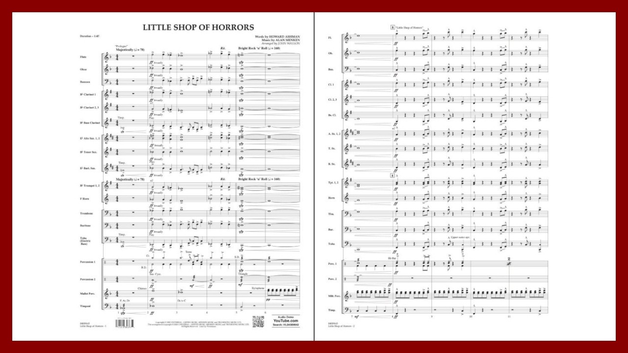 Little Shop of Horrors by Alan Menken & Howard Ashman | Arr. John Wasson