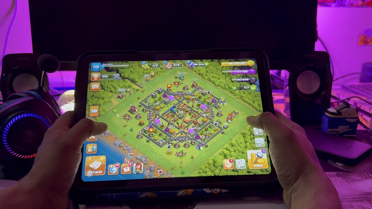 ipad 11 Gen (A16) Clash of Clans⚔️ Gameplay  #ipada16 #ipad11 #coc #clashofclans #gameplay #youtube 