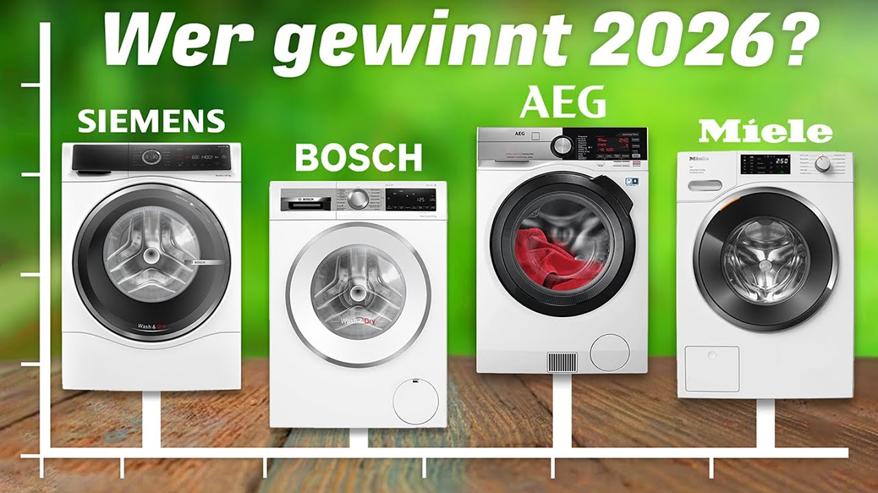 Die besten WASCHMASCHINEN im Vergleich (2026) ► Testsieger von 500€ bis 1000€