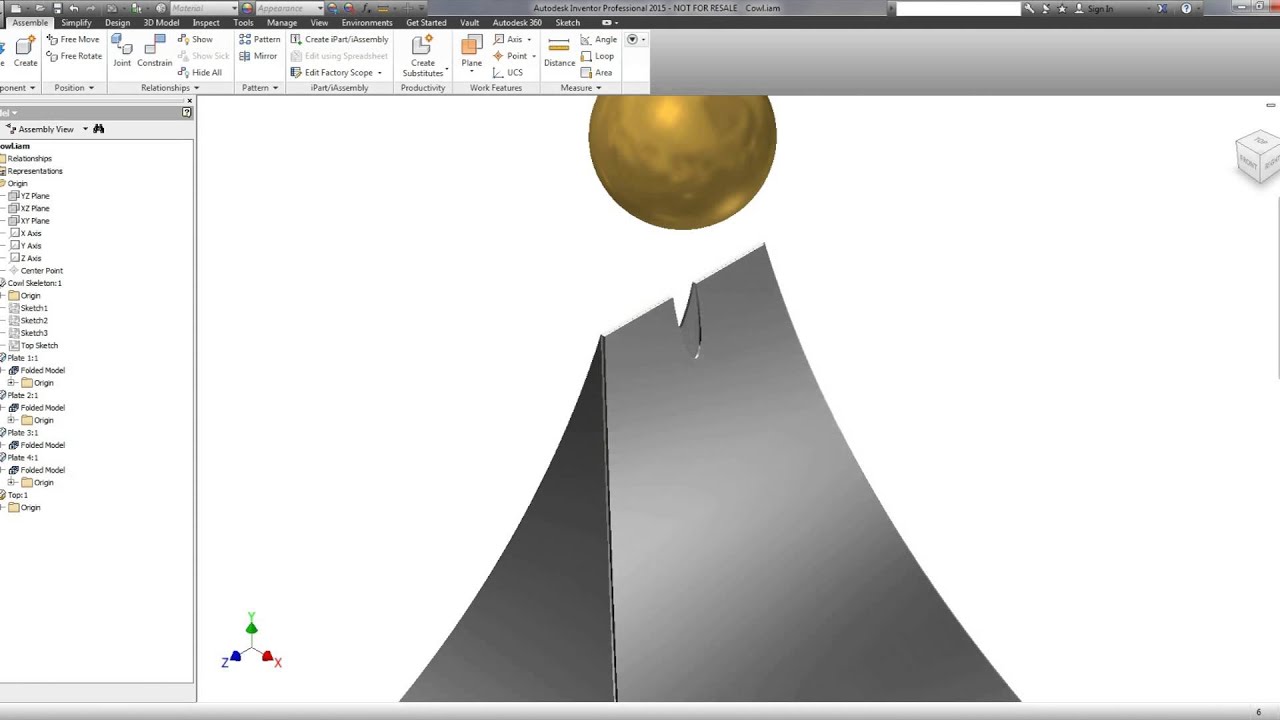Autodesk Inventor – Part II - Skeleton Modeling – Sheet Metal & Frame Generator