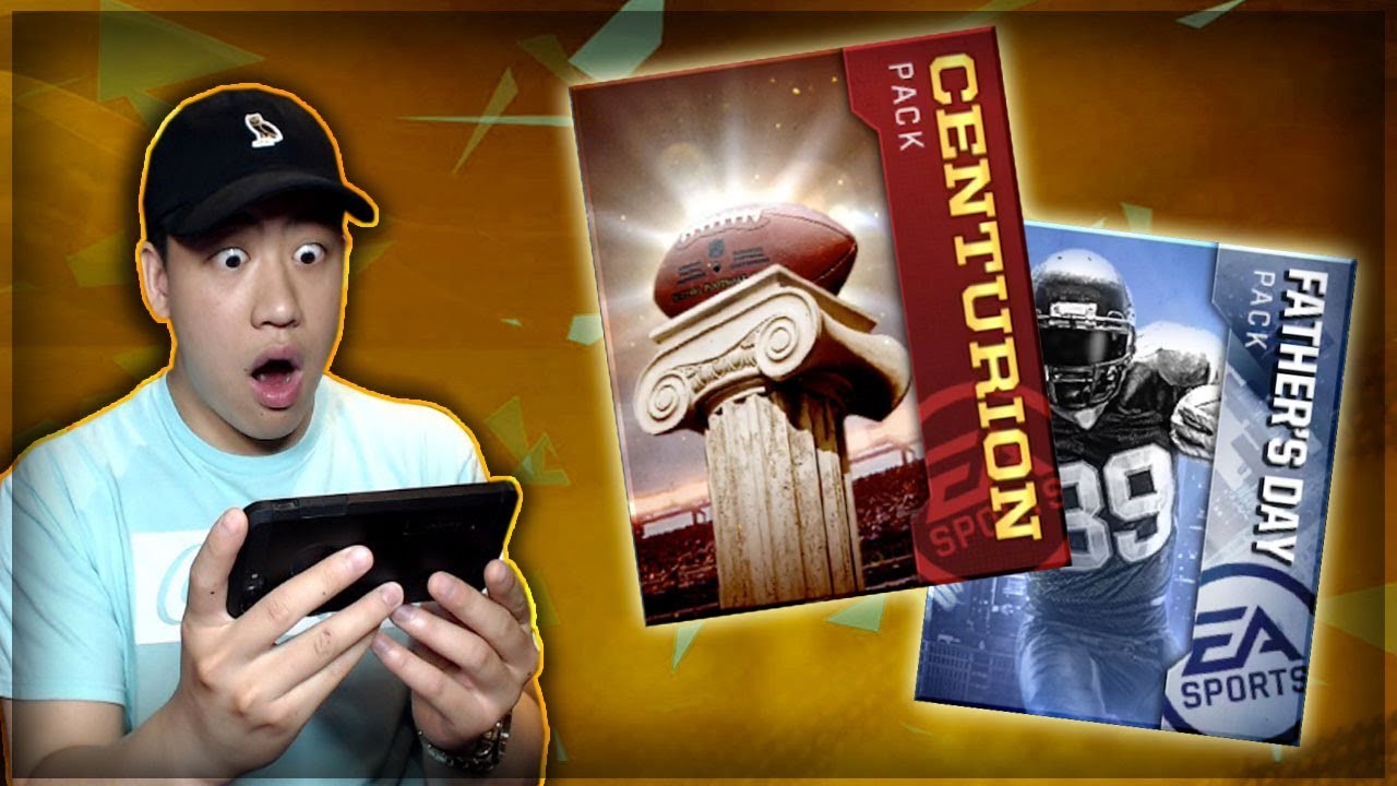 100 ELITE PLAYERS IN 1 PACK!! MADDEN MOBILE 18 CENTURION, FATHER'S DAY & NFL BOSSES PACK OPENING!!