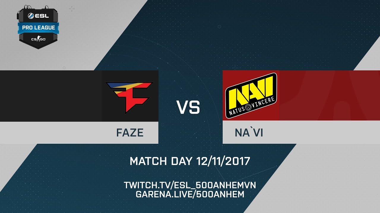 Na`Vi vs FaZe - de_nuke - ESL Pro League Season 6 EU - 12/11/2017
