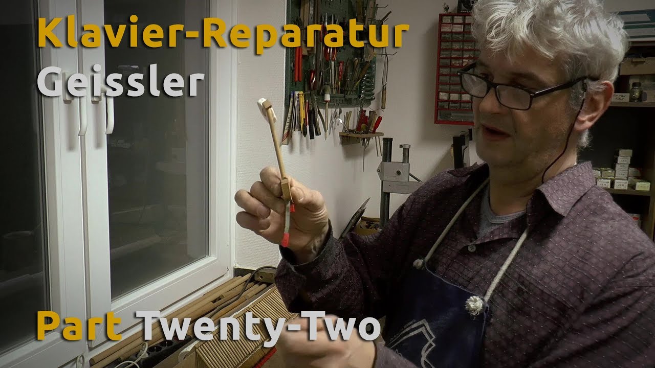 Klavier-Reparatur Geissler PART XXII - Bändchen erneuern & Hämmer abziehen
