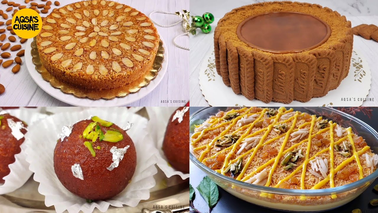 Рецепты десертов к празднику Ид от Aqsa's Cuisine: миндальный пирог, гулаб джамун, манговый десер...
