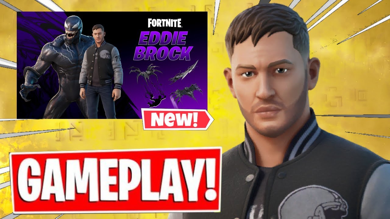 NEW EDDIE BROCK Skin Venom Bundle Gameplay In Fortnite