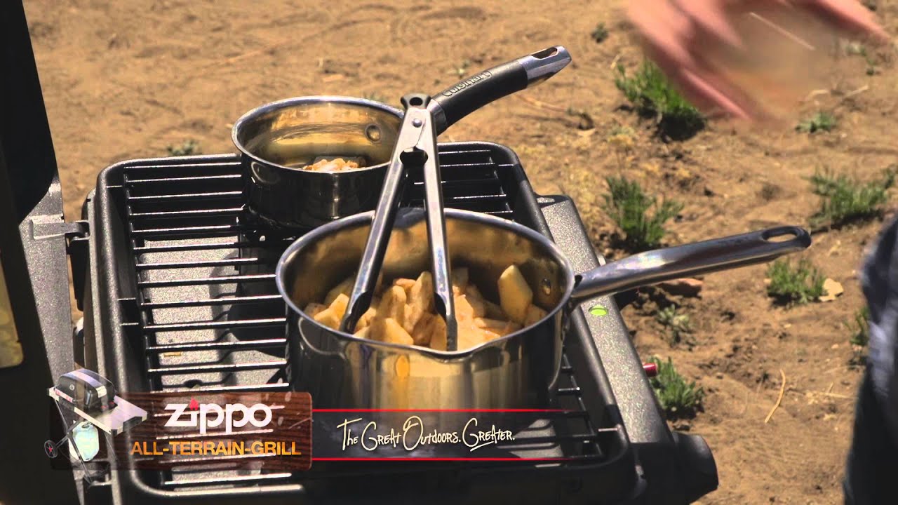 Camp Cooking With Zippo: Apple Bacon Crepes with Candied Walnuts